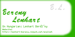 bereny lenhart business card